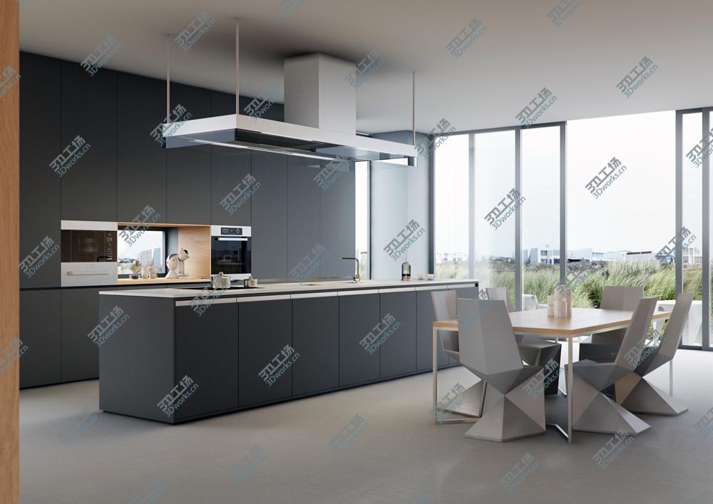 images/goods_img/20210313/VRayforC4D Scene files - Modern Minimalist Kitchen Scene/2.jpg
